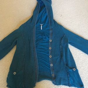 Blue free people sweater