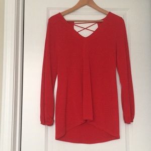 Red, Long sleeve shirt