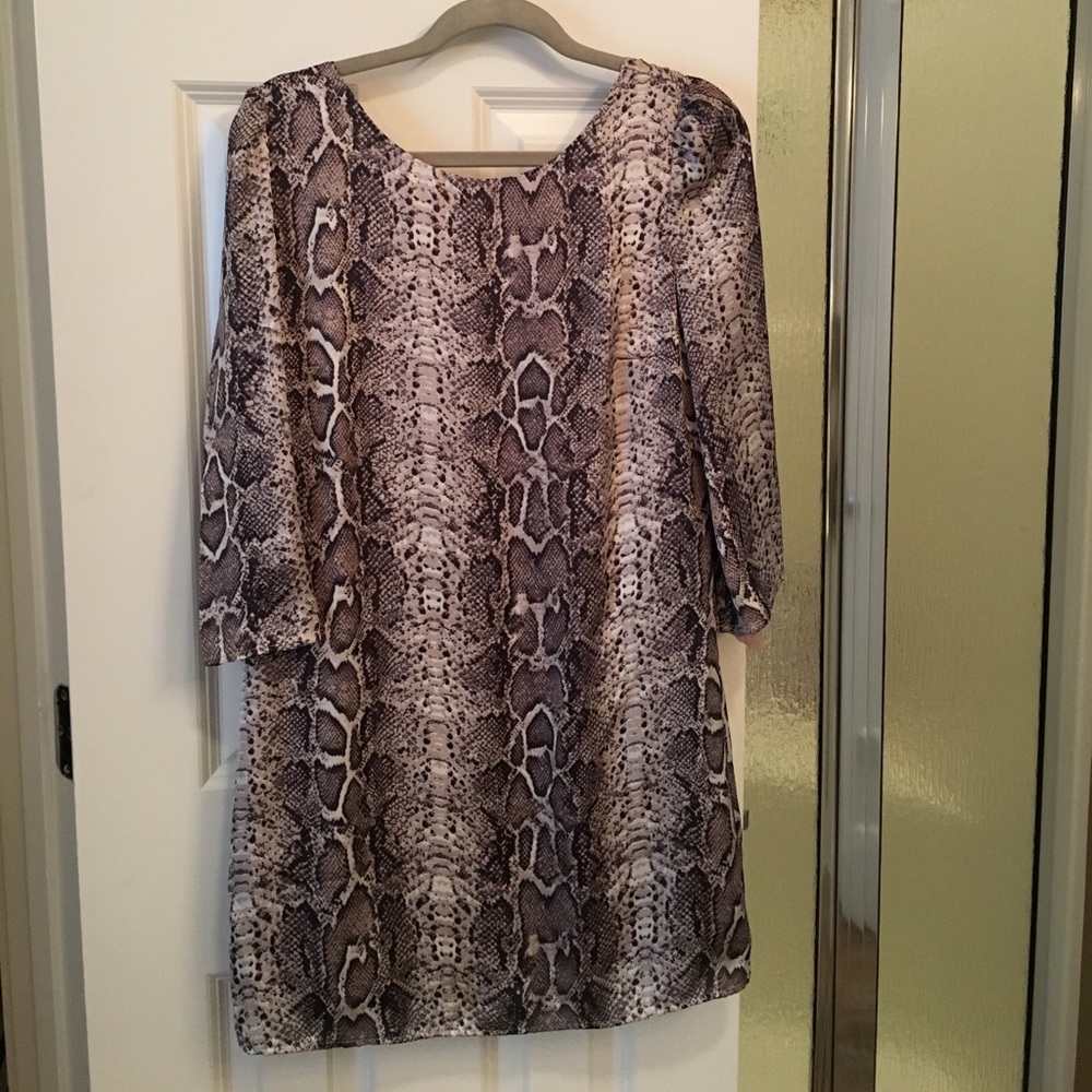Snakeskin print dress