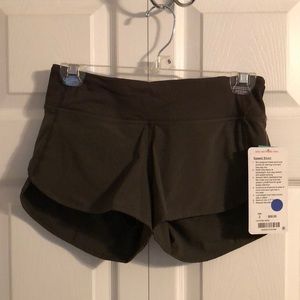Olive Lululemon Speed Shorts sz 2 w/Tags