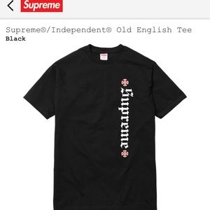 Surpreme Old English Black Tee FW17 *NEW*