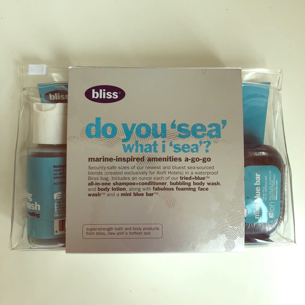 Bliss “Do you sea what I see” amenities to go set