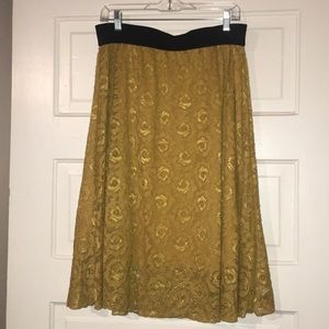 Gold XL LuLaRoe Lola Skirt