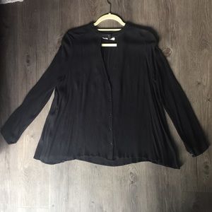 NEW Lush Black Button Down Top