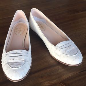 Beautiful genuine ostrich flats made in Italy