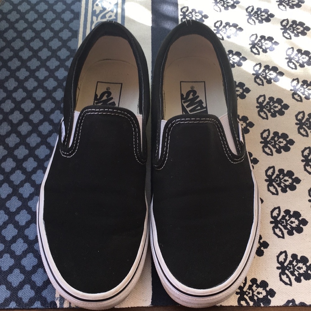 Black slip on vans