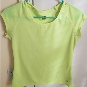 Neon yellow gym shirt!