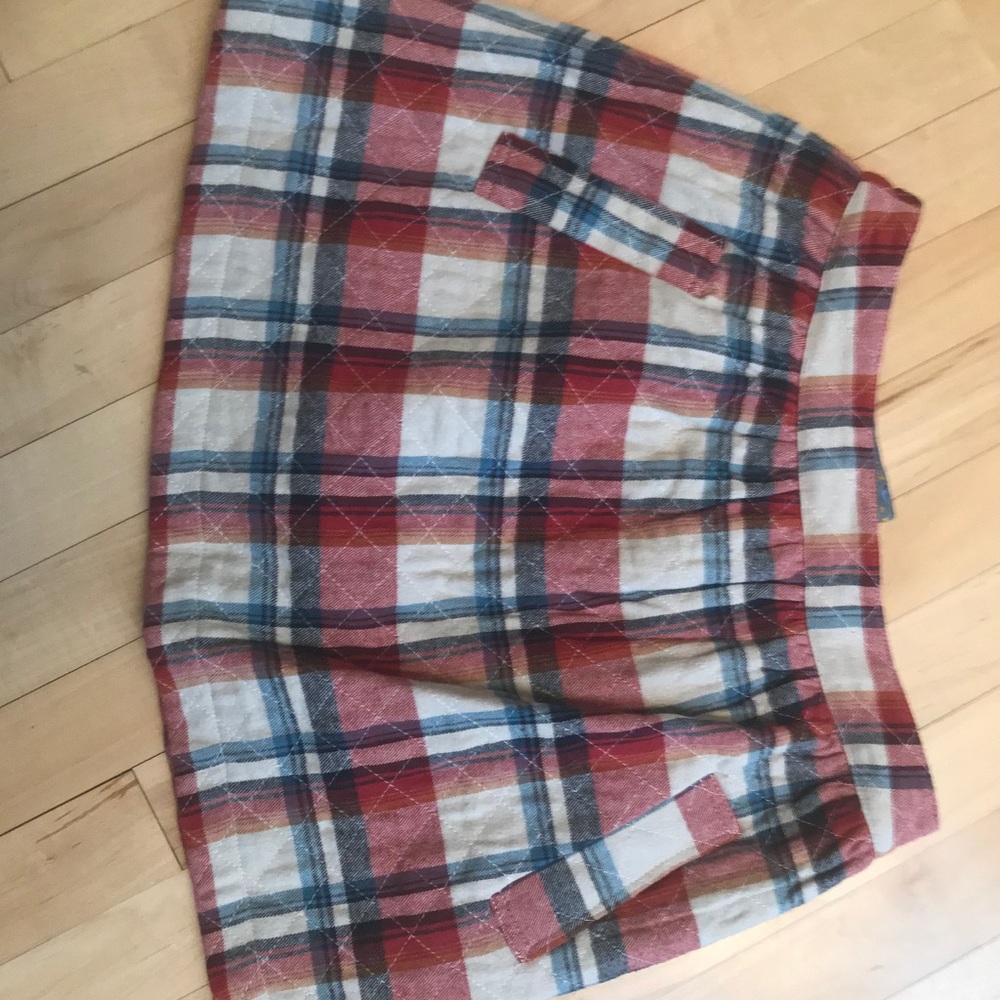 Ryder quilted plaid mini skirt
