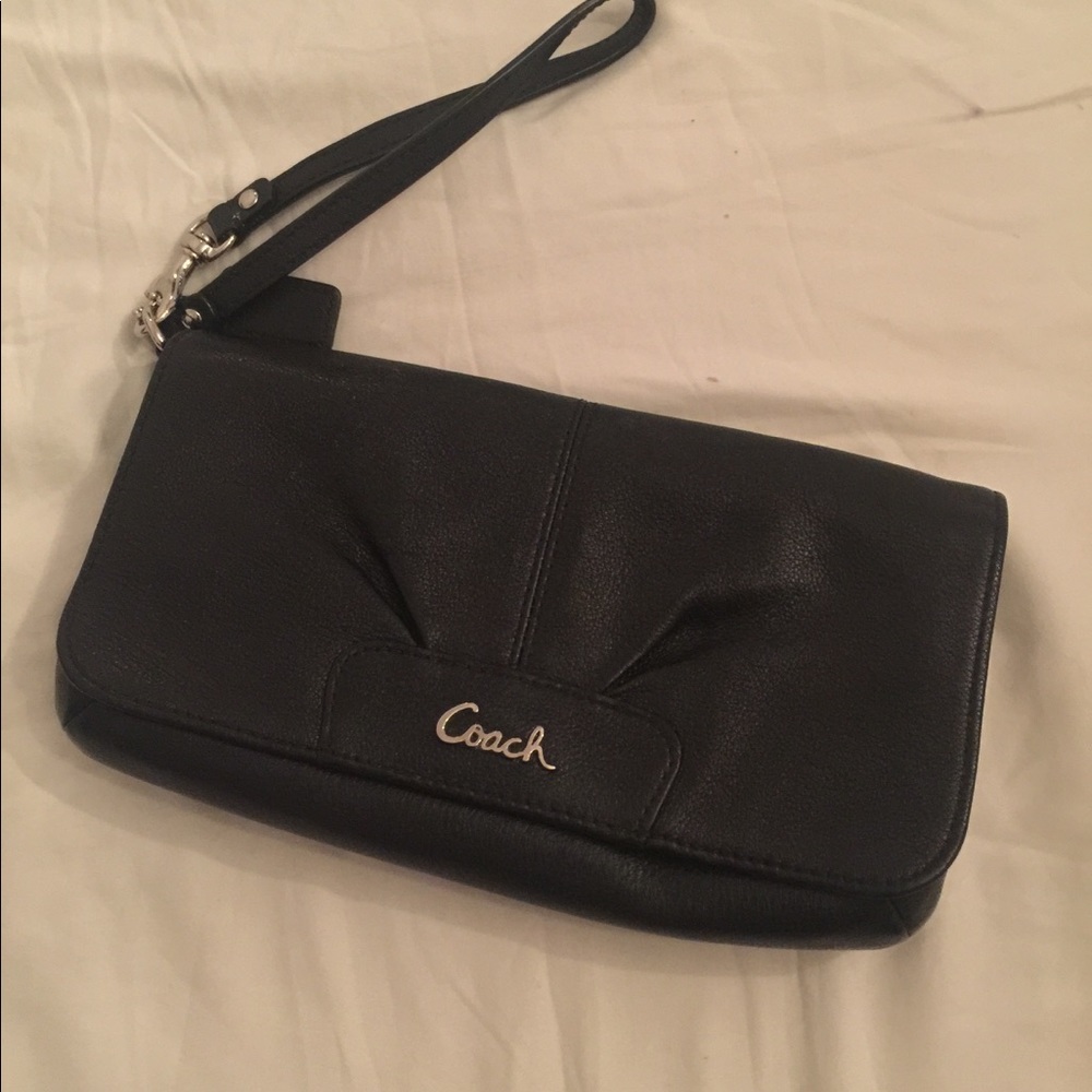 Coach black clutch