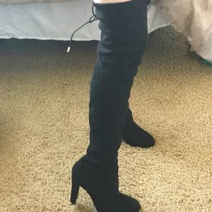 Over the knee boot heels!