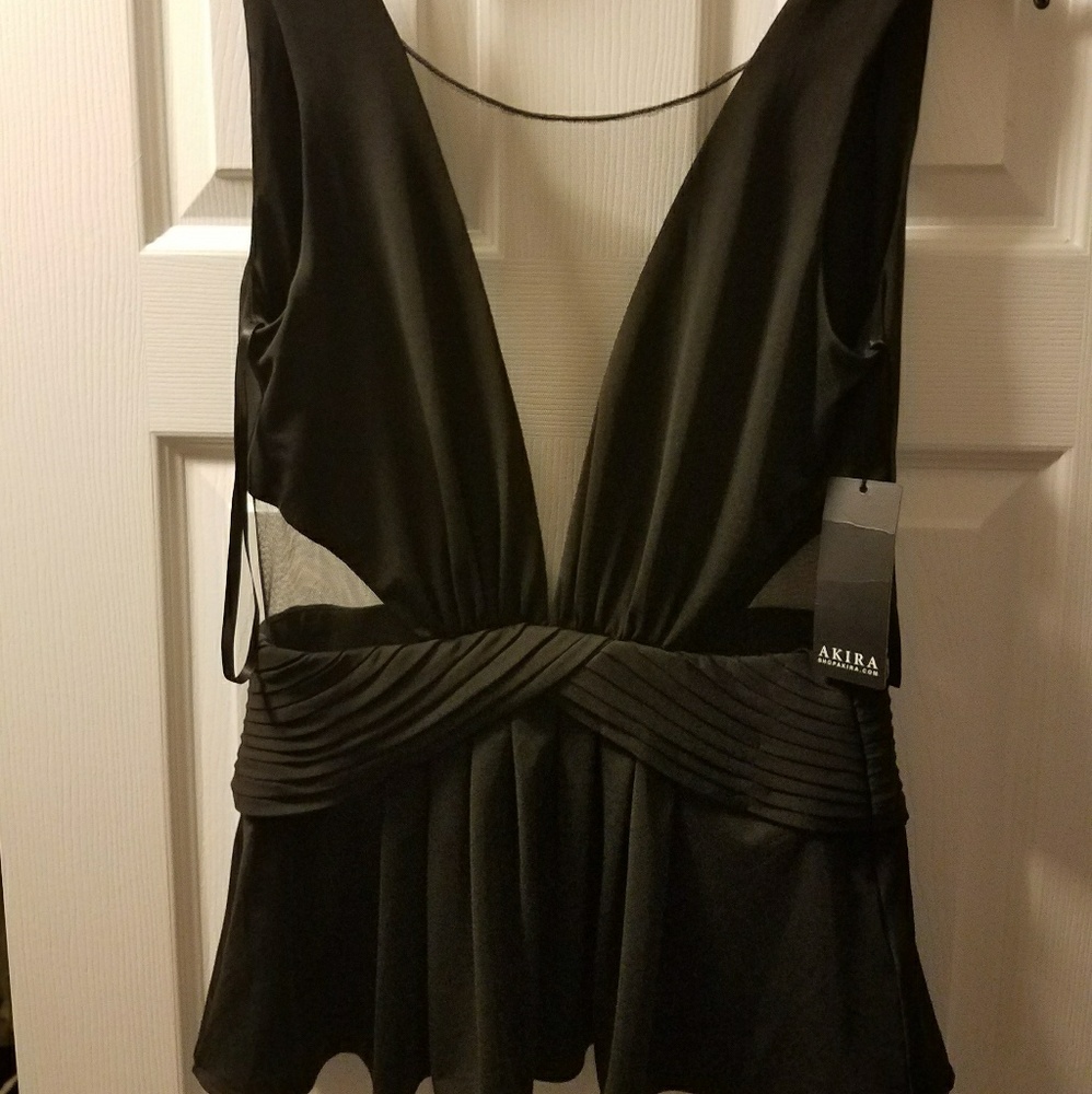 Mesh Cutouts Knit Top