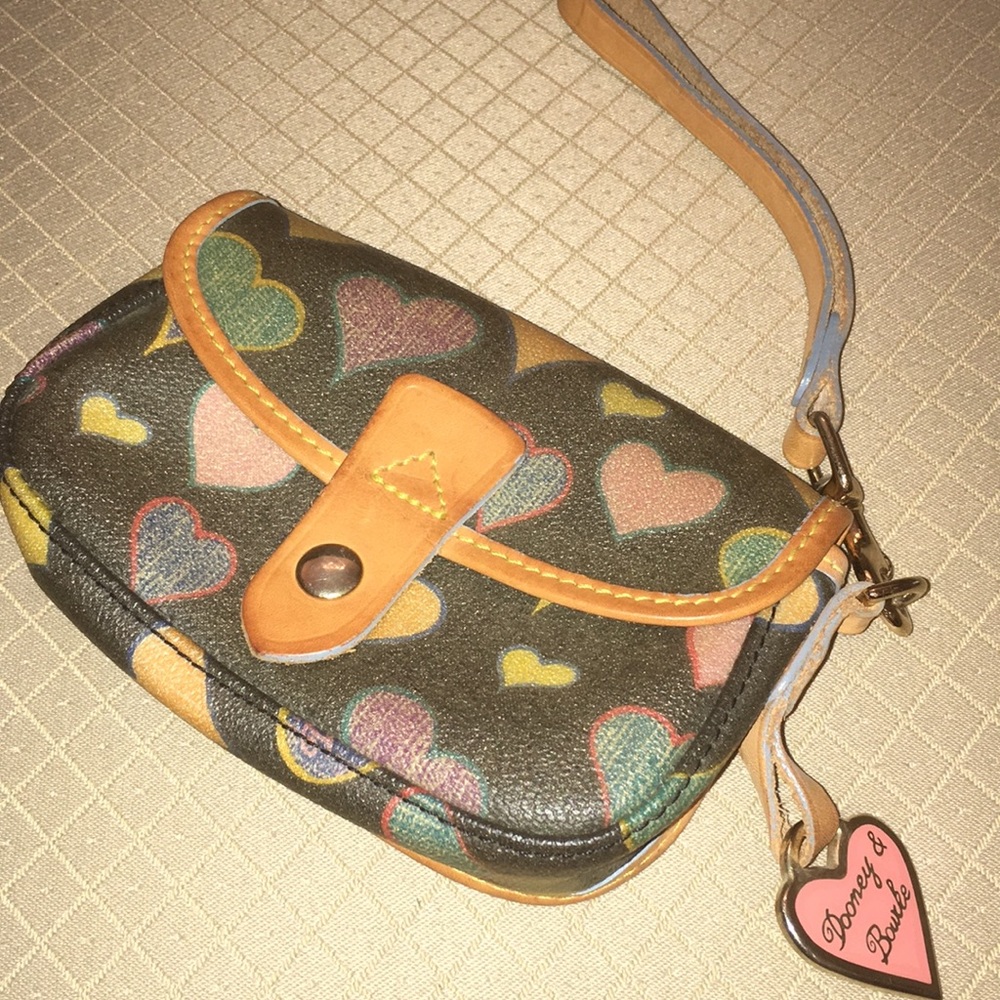 Dooney & Burke wristlet with hearts