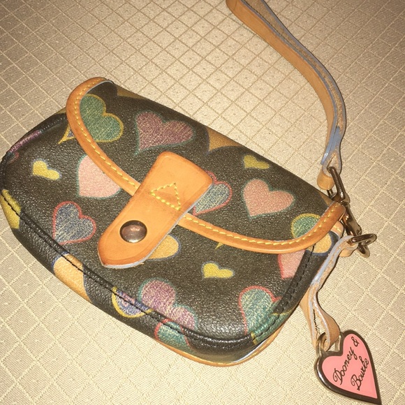 Dooney & Burke wristlet with hearts - Picture 1 of 4