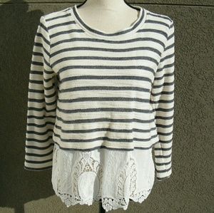 Blue Pepper Cream and Navy Top