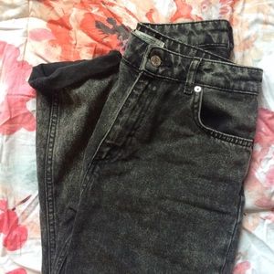 ZARA high waisted grey jeans