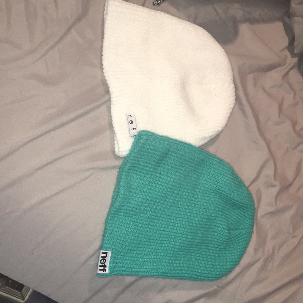 Two neff beanies