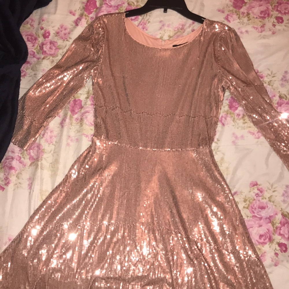light pink sequin dress