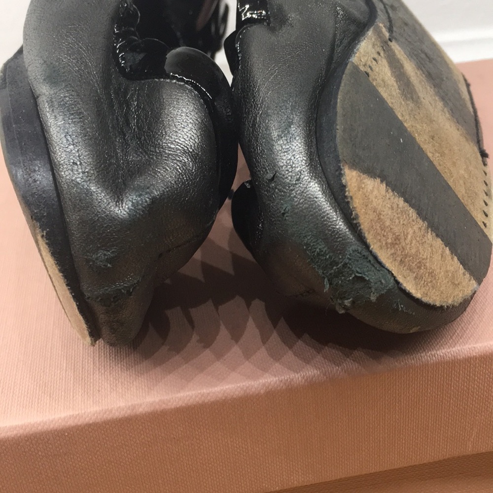 Miu Miu Open Toe Flats With Buckle - image 6