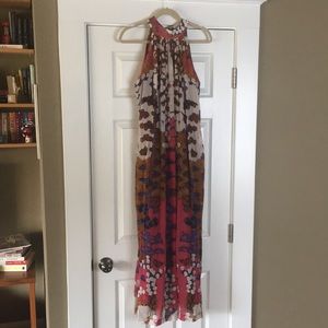 Anthropologie print maxi dress size 2
