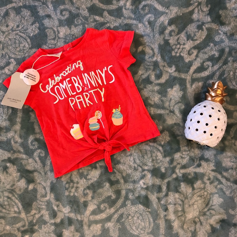 NWT Zara baby girl birthday tee