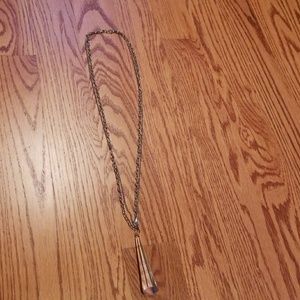 Long crystal necklace