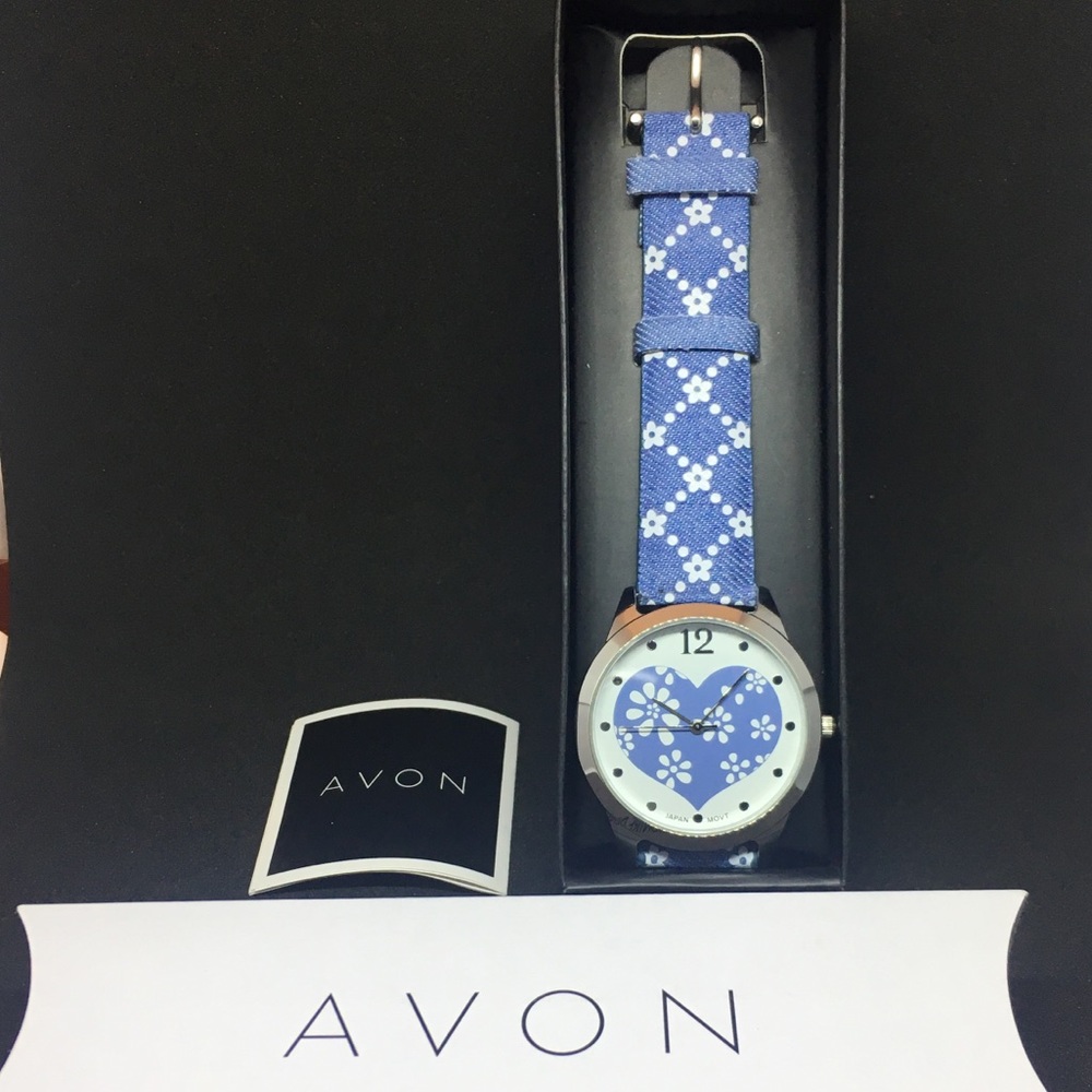 Brand New in Box - Avon Denim Petals Watch