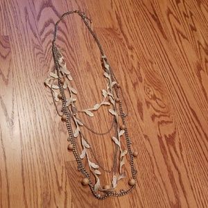 Long multi chain necklace