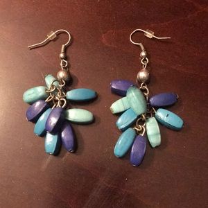 Teal earrings