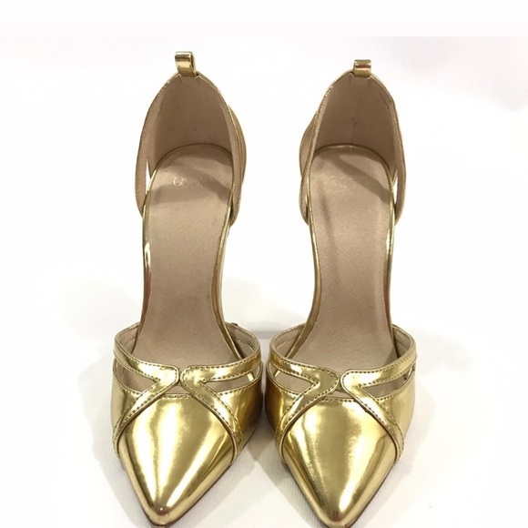 ASOS Shoes Gold Heels Poshmark