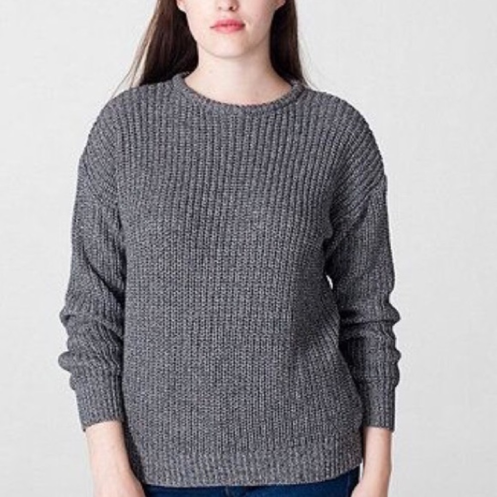 AA Grey Fisherman Pullover Sweater