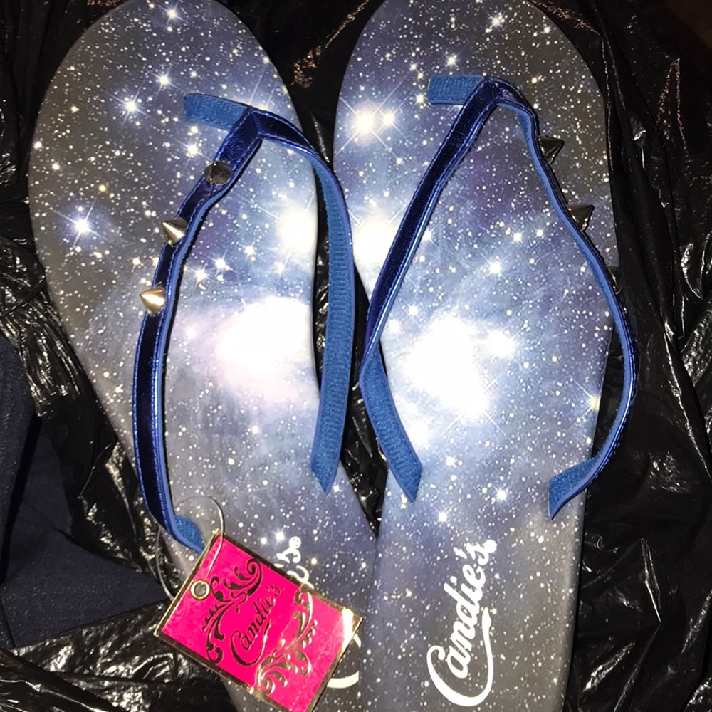 Galaxy Print Flip Flops