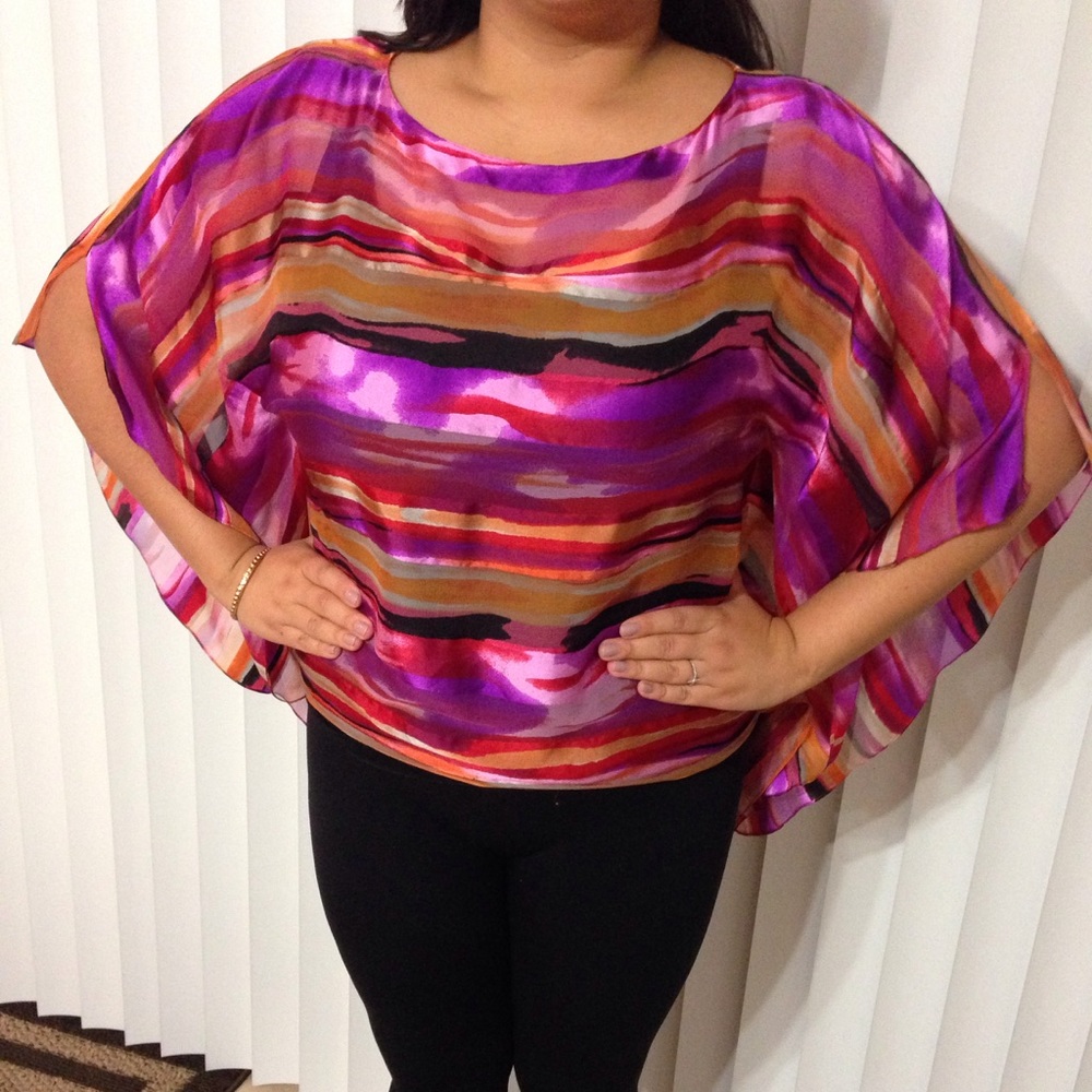 🌸Sale Dana Buchman pink butterfly style top large