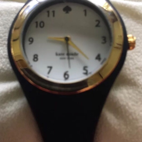 NEW Kate Spade White (Face) SPADE WatchWBlack Band - Picture 2 of 7