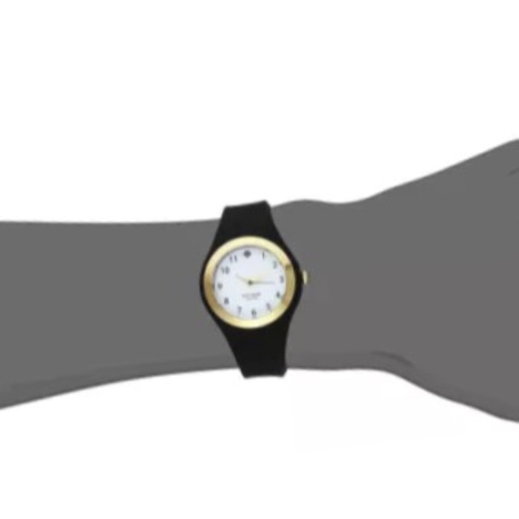 NEW Kate Spade White (Face) SPADE WatchWBlack Band - Picture 6 of 7