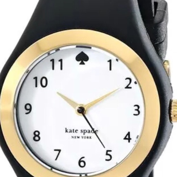 NEW Kate Spade White (Face) SPADE WatchWBlack Band - Picture 7 of 7