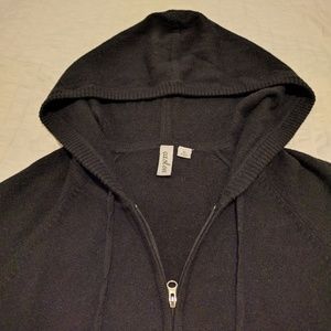 Caslon Cashmere Hooded Sweatshirt - Black