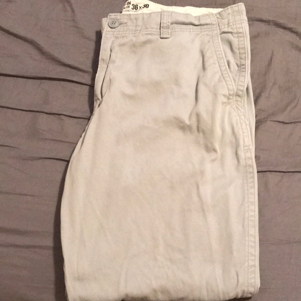 Old navy broken in grey khakis