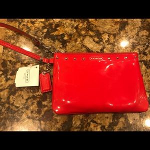 Coach Wristlet in Lipstick Red