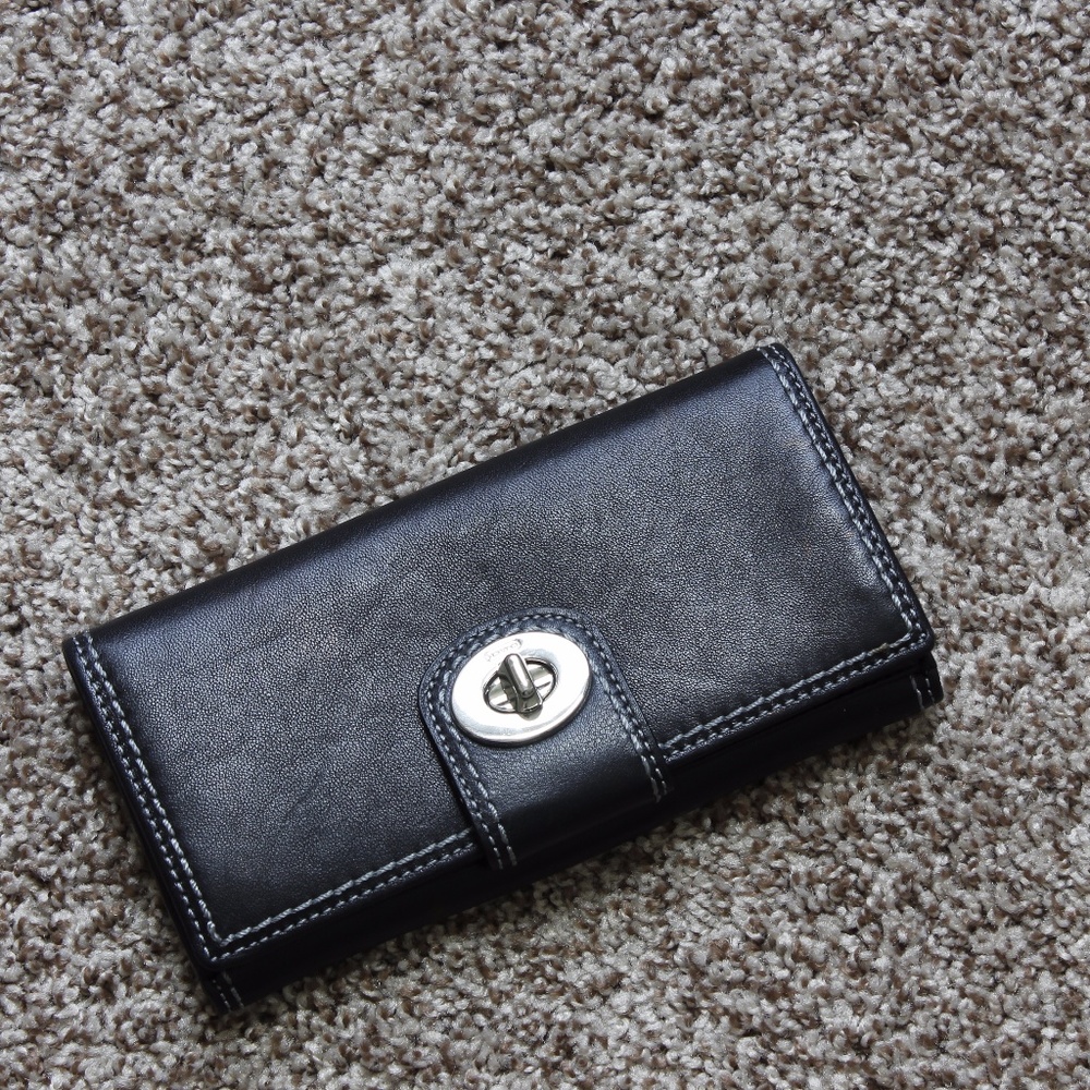 Black Leather Coach Wallet