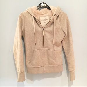 H&M Grey Lined Zip Up Hoodie