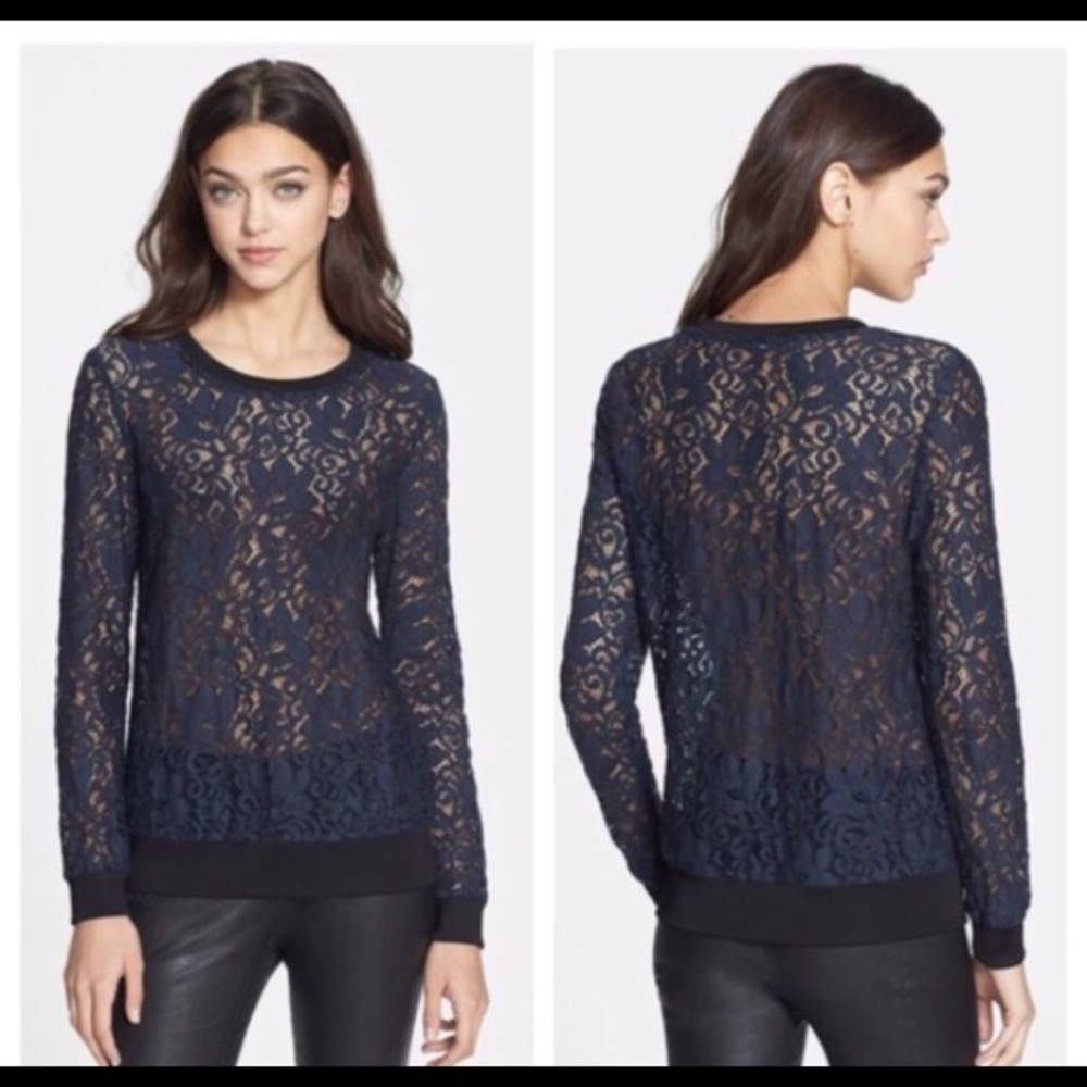 Theory lace sweater blouse. NWOT. Size XS