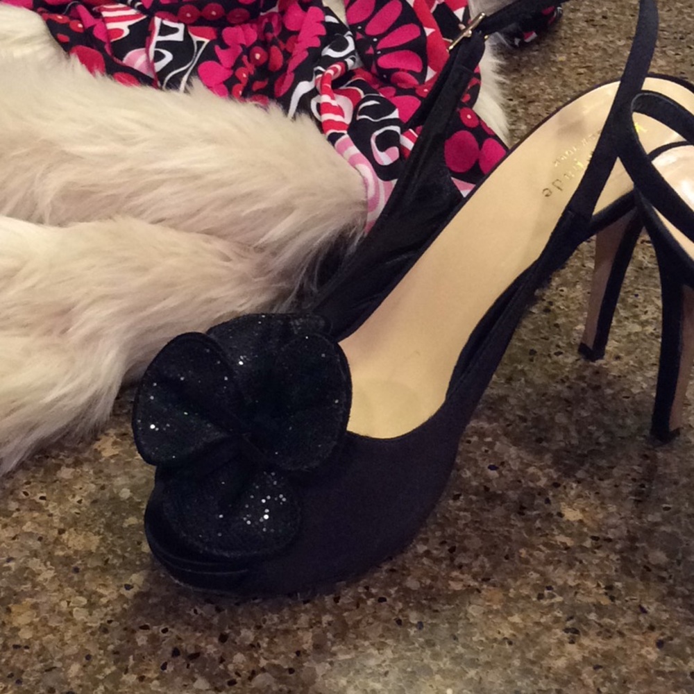 Kate Spade sling back satin 4 inch heels, size 9B. - Picture 5 of 8