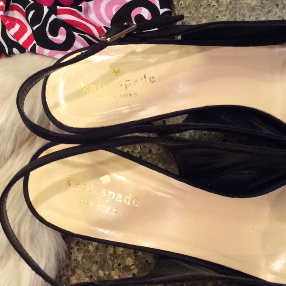Kate Spade sling back satin 4 inch heels, size 9B. - Picture 7 of 8
