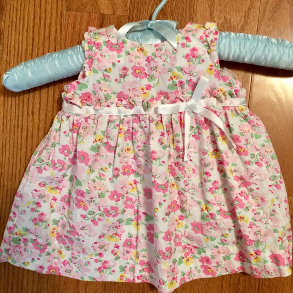 Chaps Dress Sleeveless Floral  Size 3 Months Girl