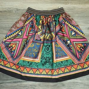 Flying Tomato handkerchief aztec skirt Medium NWOT