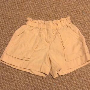 BCBG Maxazria cream colored shorts