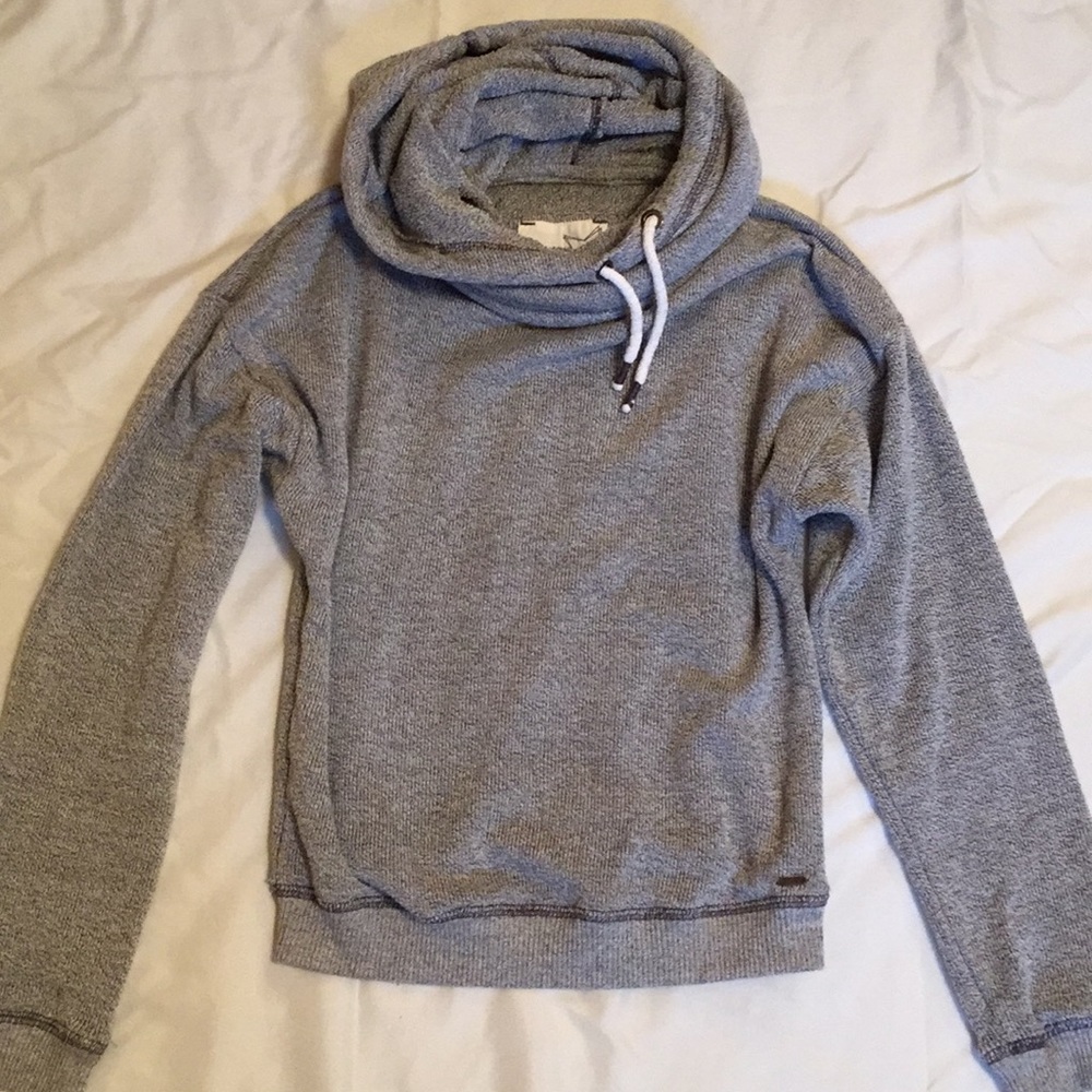 Garage Grey Cowl Neck Hoodie