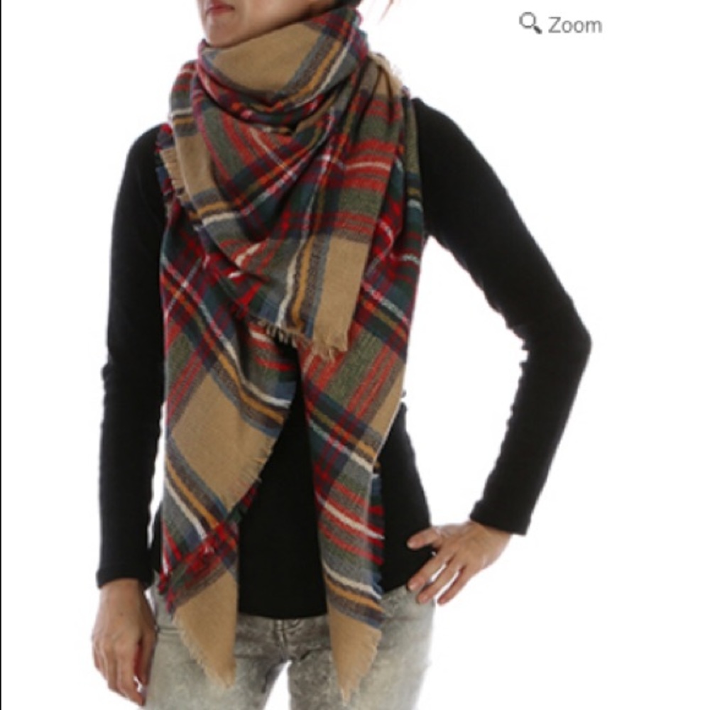 Plaid Blanket Scarf