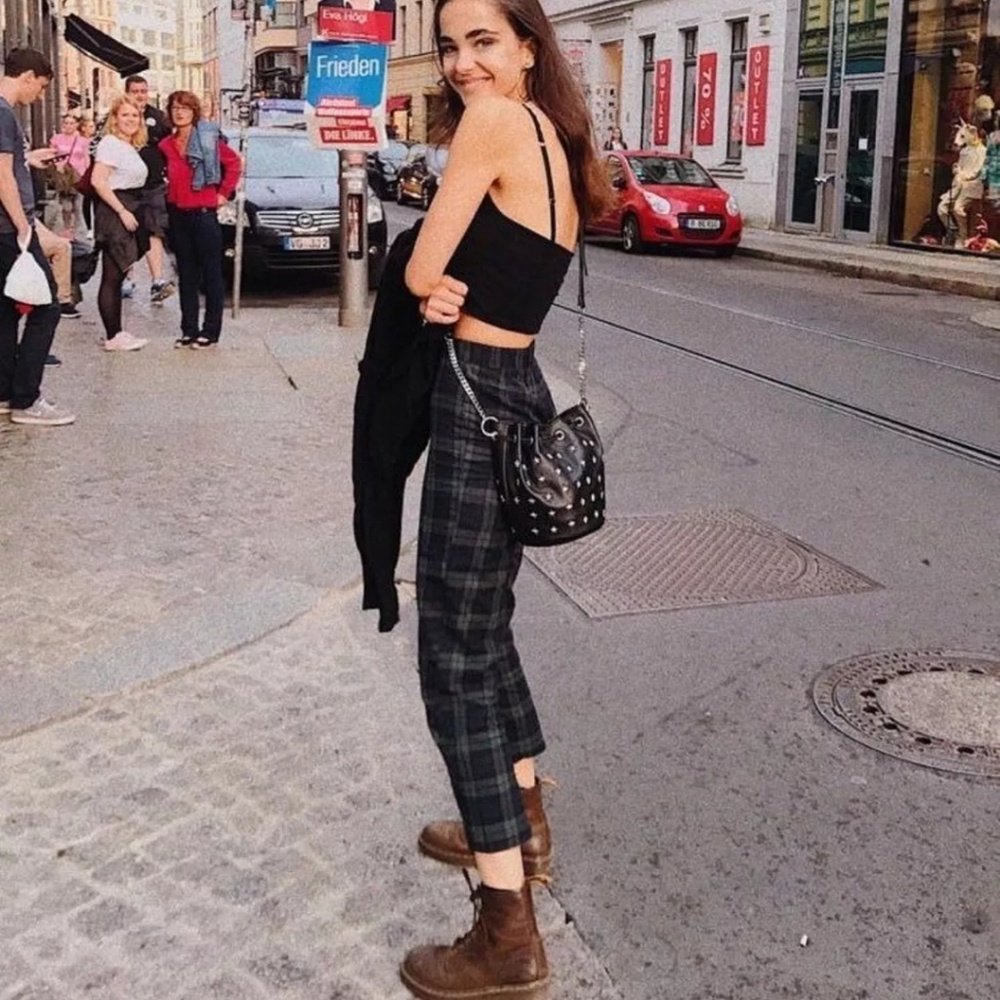 Brandy Melville Plaid Trouser Pants