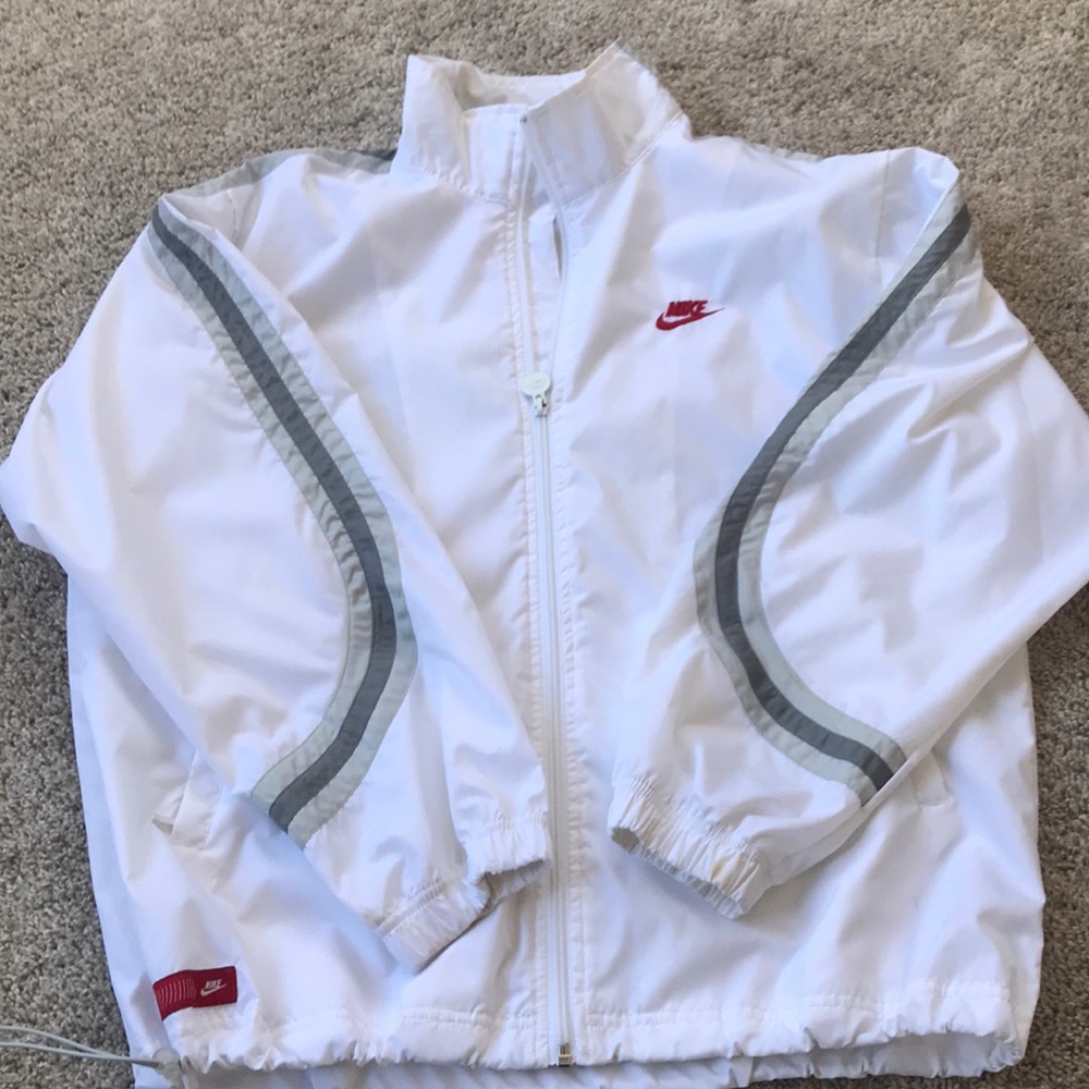 Nike white windbreaker